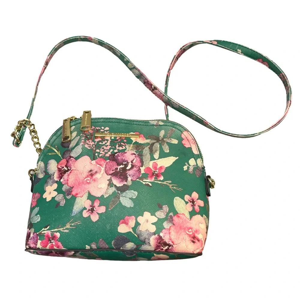 Steve Madden Teal Watercolor Floral Crossbody
